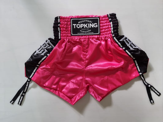 TKB Thai Boxing Shorts -  TKTBS-201- Pink/Black - Special Colour