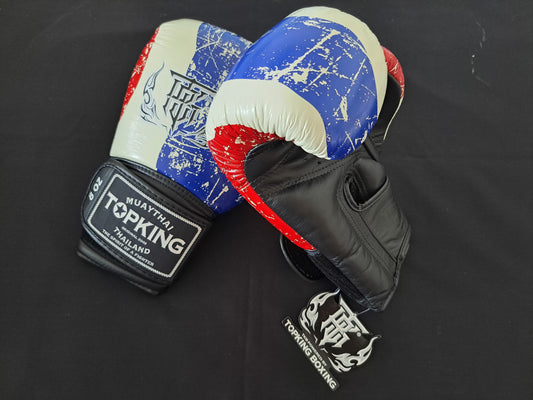 Top King Thai Boxing Gloves- Thai Flag