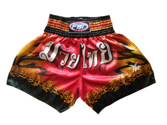 FBT Classic Muay Thai Shorts - Fancy Red