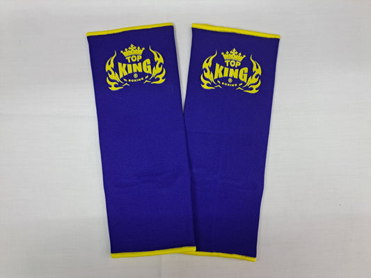 Top King Boxing Ankle Guard - Classic Design - Blue/Yellow