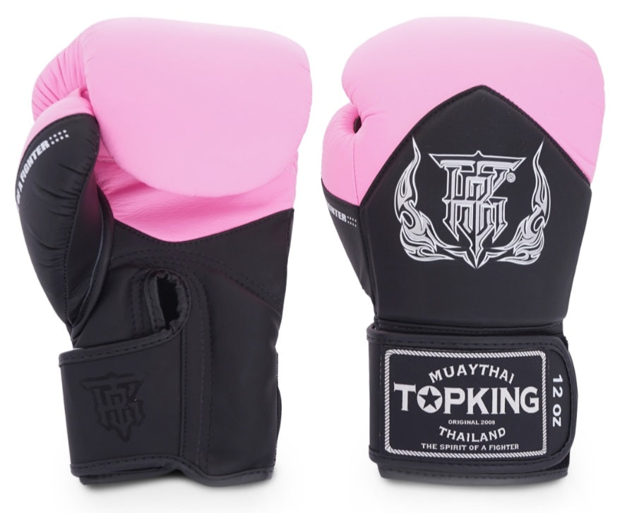 Top King Thai Boxing Gloves - TKBGBL - BLEND - Black/Pink